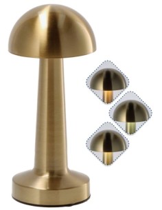 Lampada lumetto touch a fungo ricaricabile "Gold" Cm. 9x23