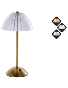 Lampada lumetto touch cupola trasparente Cm. 16x31