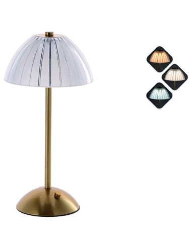 Lampada lumetto touch cupola trasparente Cm. 16x31