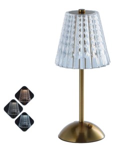 Lampada lumetto touch cappello trasparente Cm. 14x31