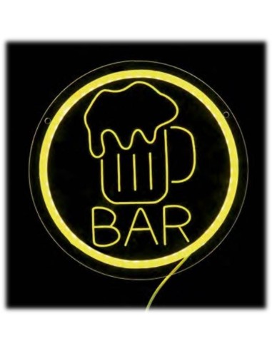 Lampada insegna neon led "BAR" Cm. 23,5