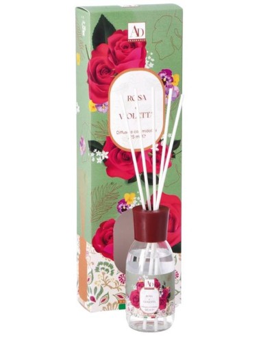 Diffusore essenze con midollini 125 ML - Rosa e Violetta