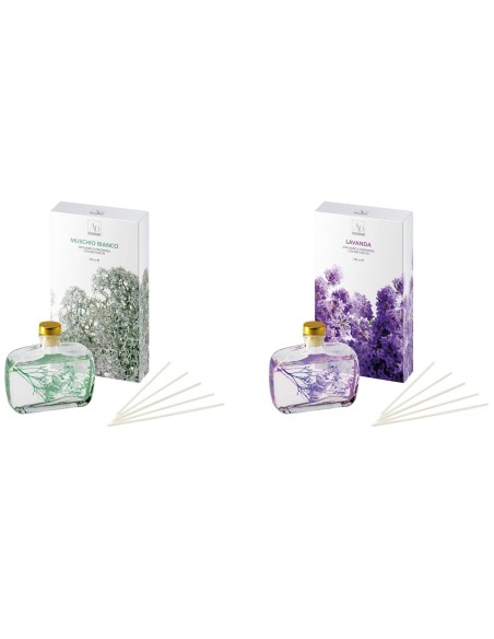 Diffusore essenze con midollini e fiore interno 100 ML - Fragranze assortite