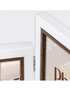 Portafoto doppio in legno Cm. 30x18 - Foto Cm. 10x15 2