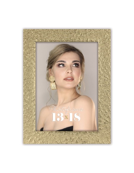 Portafoto in plastica Cm. 17x22 "Gold" - Foto Cm. 13x18