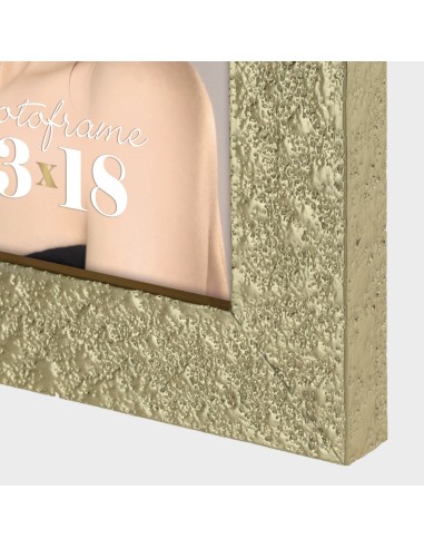 Portafoto in plastica Cm. 17x22 "Gold" - Foto Cm. 13x18