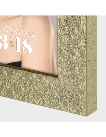 Portafoto in plastica Cm. 17x22 "Gold" - Foto Cm. 13x18
