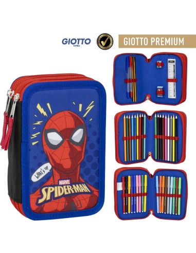 Astuccio completo deluxe 3 zip Giotto - Spiderman