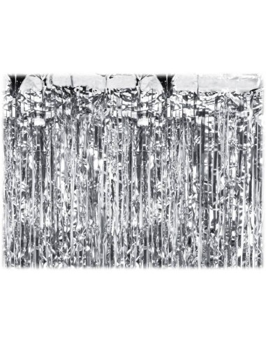 Tenda decorativa metallizzata Cm. 200x100 - Silver