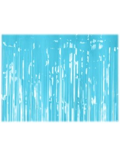Tenda decorativa metallizzata Cm. 200x100 - Light Sky Blue