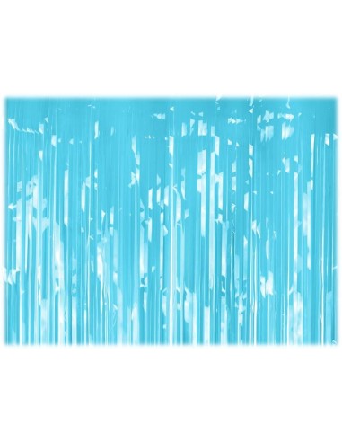 Tenda decorativa metallizzata Cm. 200x100 - Light Sky Blue