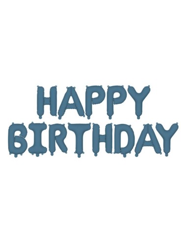 Palloncino mylar scritta Happy Birthday Cm. 340x35 - Navy Blue
