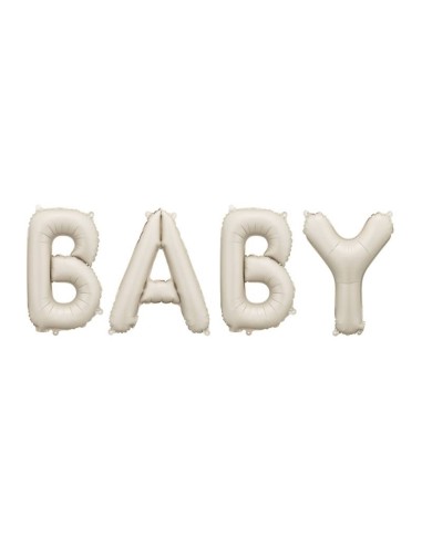 Palloncino mylar scritta "Baby" Cm. 140x43 - Beige