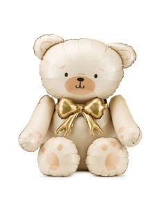 Palloncino mylar "Orsetto seduto" Cm. 75x84 - Beige