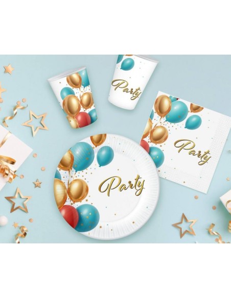 Tovaglioli carta Cm. 33x33 - Happy Birthday Balloon - Confezione 20 pezzi