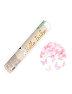 Cannone sparacoriandoli Cm. 20 - Farfalle rosa