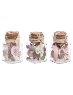 Barattolino vetro con Pou Pourri profumato 170 Gr. Cm. 6x6x9 - Fragranze assortite