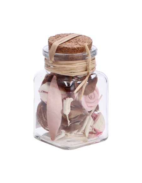 Barattolino vetro con Pou Pourri profumato 170 Gr. Cm. 6x6x9 - Fragranze assortite