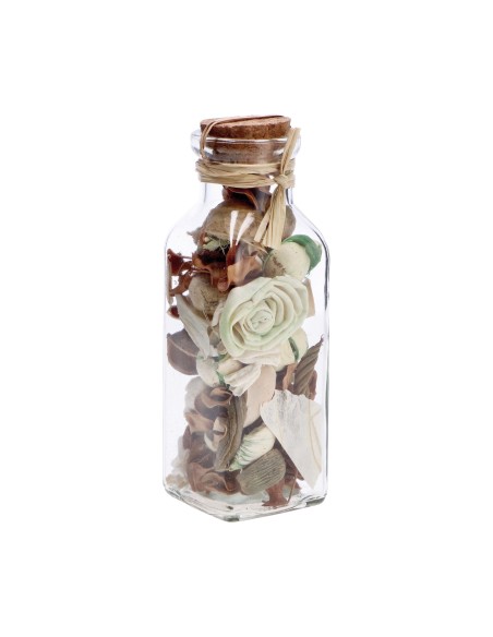 Bottiglietta vetro con Pot Pourri profumato 350 Gr. Cm. 6x6x19 - Fragranze assortite