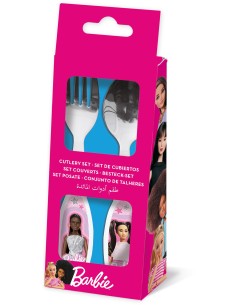 Set 2 posate acciaio - Barbie