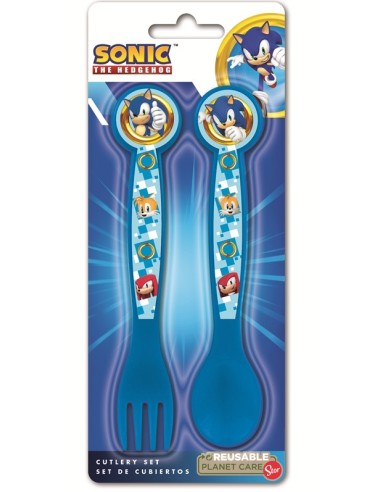 Set 2 posate in plastica - Sonic