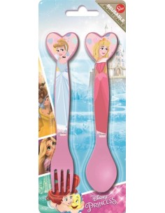 Set 2 posate in plastica - Principesse