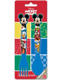 Set 2 posate in plastica - Mickey Topolino