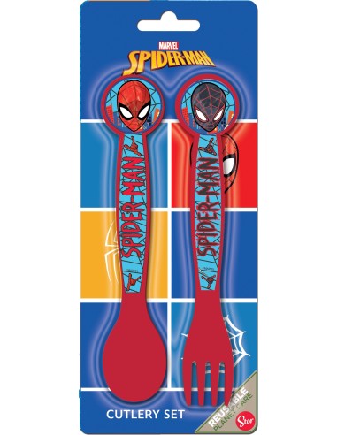 Set 2 posate in plastica - Spiderman