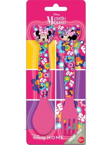 Set 2 posate in plastica - Minnie