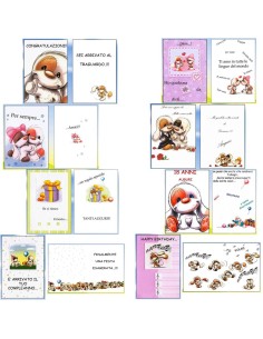 Biglietti auguri STOCK - Biglietto maxi Mylo - Kit 20 pezzi assortiti