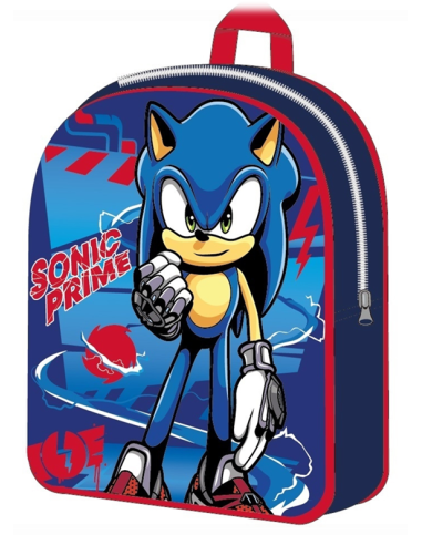 Kit scuola con zainetto asilo + portamerenda + borraccia + bicchiere - Sonic