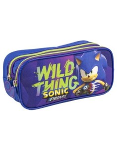 Astuccio pochette doppia zip deluxe Cm. 22x10 Sonic