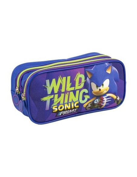 Astuccio pochette doppia zip deluxe Cm. 22x10 Sonic