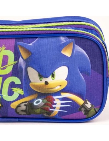 Astuccio pochette doppia zip deluxe Cm. 22x10 Sonic