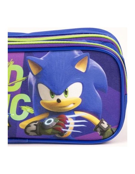 Astuccio pochette doppia zip deluxe Cm. 22x10 Sonic