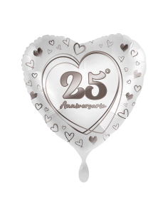 Palloncino mylar 18'' Cm. 45 Premioloon - Cuore - 25° Anniversario