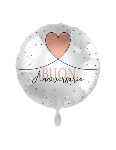 Palloncino mylar 18'' Cm. 45 Premioloon - Rotondo - Buon Anniversario