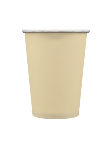 Bicchiere in carta 100% compostabile cc.250 - Confezione 15 pz - Avana