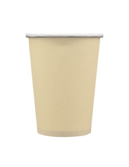 Bicchiere in carta 100% compostabile cc.250 - Confezione 15 pz - Avana