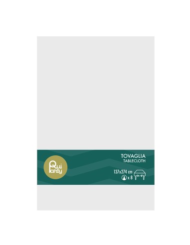 Tovaglia in plastica pvc Cm. 137x274 - Bianca