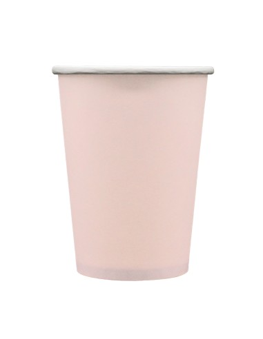 Bicchiere in carta 100% compostabile cc.250 - Confezione 15 pz - Rosa chiaro