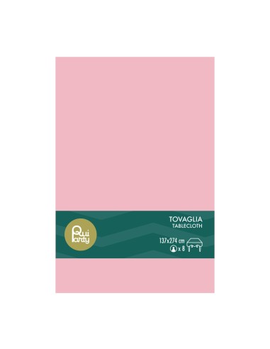 Tovaglia in plastica pvc Cm. 137x274 - Rosa