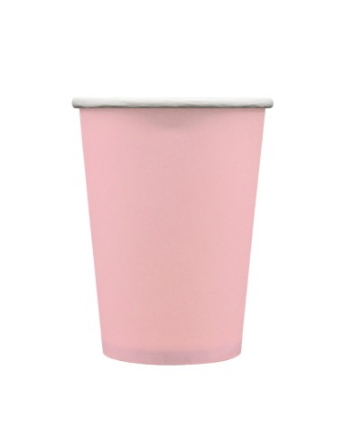 Bicchiere in carta 100% compostabile cc.250 - Confezione 15 pz - Rosa