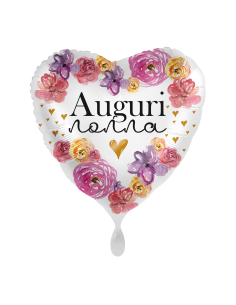 Palloncino mylar 18'' Cm. 45 Premioloon - Cuore - Auguri Nonna