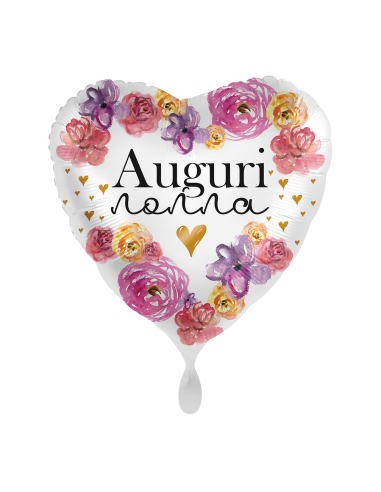 Palloncino mylar 18'' Cm. 45 Premioloon - Cuore - Auguri Nonna