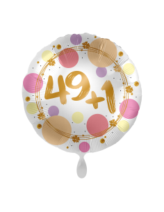 Palloncino mylar 18'' Cm. 45 Premioloon - Rotondo - Buon Compleanno 50 anni - 49+1