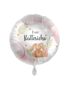 Palloncino mylar 18'' Cm. 45 Premioloon - Rotondo - Il Mio Battesimo rosa