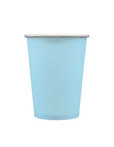 Bicchiere in carta 100% compostabile cc.250 - Confezione 15 pz - Celeste
