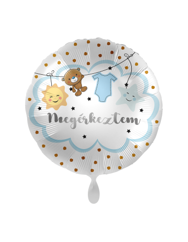 Palloncino mylar 18'' Cm. 45 Premioloon - Rotondo - Ungherese - Megerkeztem
