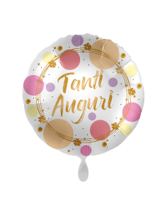 Palloncino mylar 18'' Cm. 45 Premioloon - Rotondo - Tanti auguri